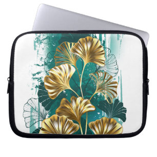 Tak met gouden bladeren Ginko Biloba Laptop Sleeve
