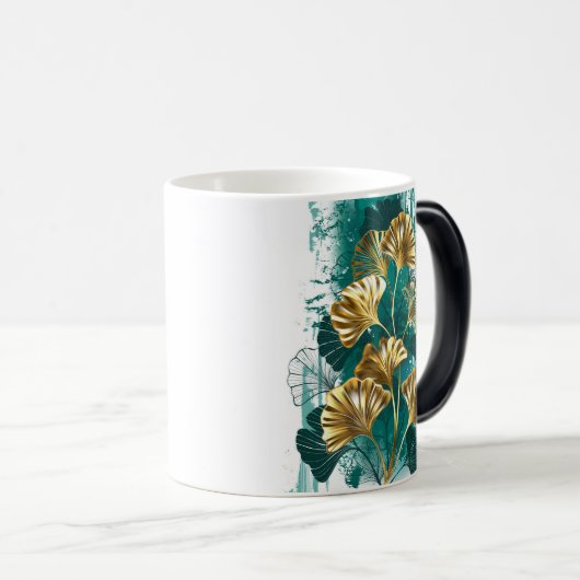 Tak met gouden bladeren Ginko Biloba Magische Mok (Voorkant rechts)