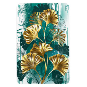 Tak met gouden bladeren Ginko Biloba Magneet