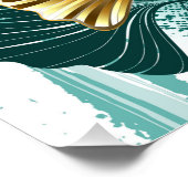 Tak met gouden bladeren Ginko Biloba Perfect Poster (Hoek)