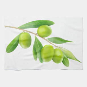 Tak met groene olijven theedoek