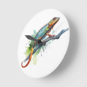 Tak van kleuren: Chameleon Art Ronde Klok (Hoek)