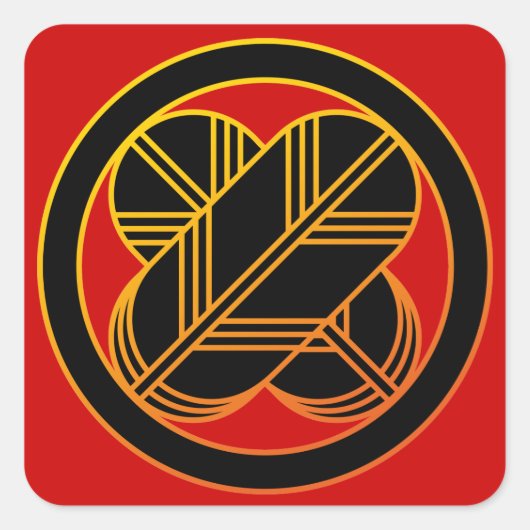 Taka1(Gold Line） Vierkante Sticker (Voorkant)