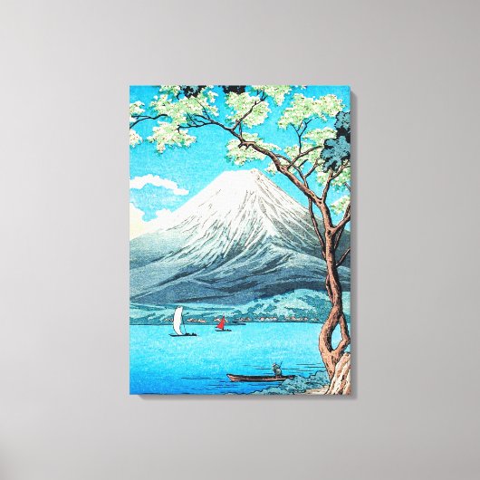 Takahashi - Mount Fuji uit het meer van Yamanaka Canvas Afdruk (Voorkant)