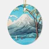 Takahashi - Mount Fuji uit het meer van Yamanaka Keramisch Ornament (Links)