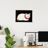 Takahashi Shōtei White Cat Poster (Thuiskantoor)