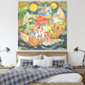Takarabune: The Treasure Ship of Good Fortune  Canvas Afdruk (Insitu (Slaapkamer))