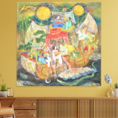 Takarabune: The Treasure Ship of Good Fortune  Canvas Afdruk (Insitu (Woonkamer))