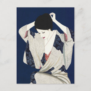 Takasawa Keiichi Hair classic japanese dame Briefkaart