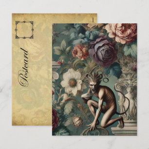 Take a Bow – Gothic Floral Design Feestdagenkaart