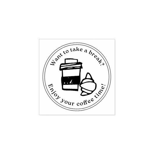 Take a Break Stamp – Coffee Gift Rubberstempel (Afrduk)