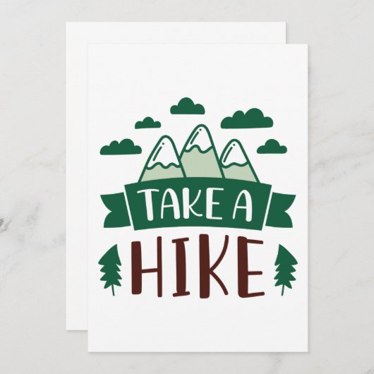 Take A Hike Bedankkaart (Voorkant / Achterkant)