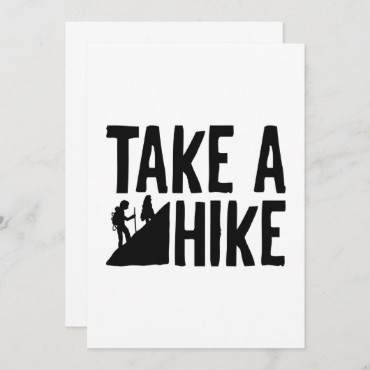Take A Hike Bedankkaart (Voorkant / Achterkant)
