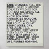 Take Chances Poster (Voorkant)