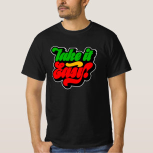 Take it Easy Rasta Kleuren Reggae T-shirt