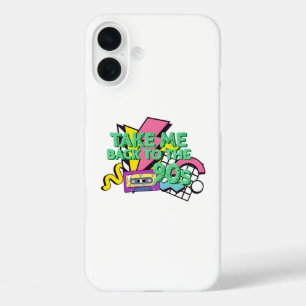 Take Me Back jaren 90 Color Pop Art iPhone 16 Plus Hoesje
