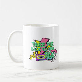 Take Me Back jaren 90 Color Pop Art Koffiemok