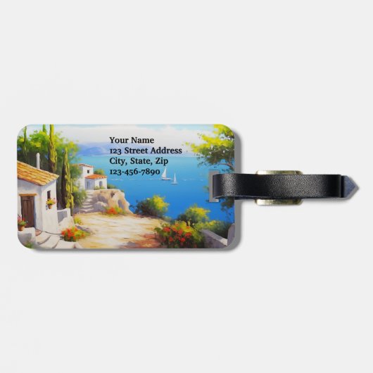 Take Me To Italy Fine Art Bagagelabel (Achterkant horizontaal)