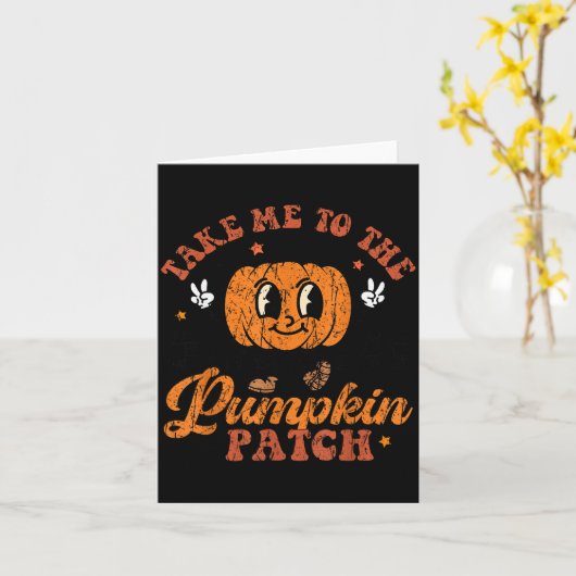 Take Me To The Pumpkin Patch Toddler Fall Pumpkin Kaart (Gele Bloem)