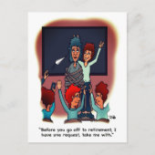 Take Me With Retirement Postcard Briefkaart (Voorkant)
