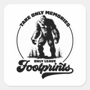 Take Memories Leave Voetafdrukken Wandelen Sticker