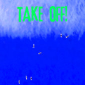 Take Off! surfer term vangen een golf T-shirt