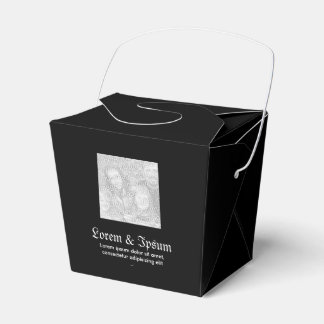 Take-out Favor Box Simple Fit Sjabloon Zwart Bedankdoosjes
