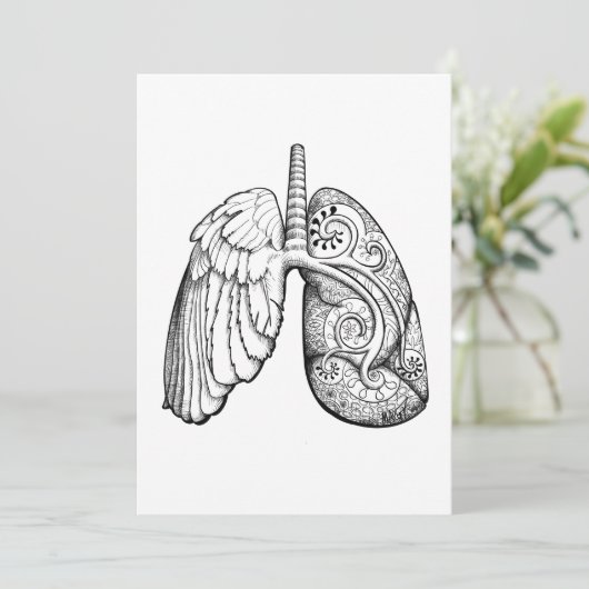 'Take the Air' - 5x7 kaartprint Bedankkaart (Staand voorkant)