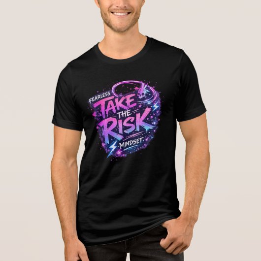 "Take The Risk" T-shirt – a style of boldness and (Voorkant)