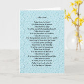 Take Time Greeting Kaart (Gele Bloem)