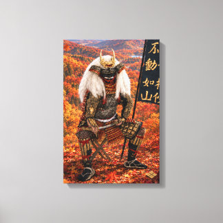 Takeda Shingen Samurai-pantser Herfst 12x18 Canvas Afdruk