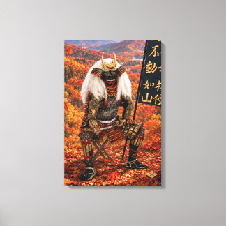 Takeda Shingen Samurai-pantser Herfst 16x24 Canvas Afdruk