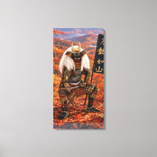 Takeda Shingen Samurai-pantser Herfst 16x32 Canvas Afdruk