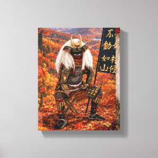 Takeda Shingen Samurai-pantser Herfst 8x10 Canvas Afdruk