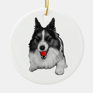 Takelicht, vrolijke tong keramisch ornament