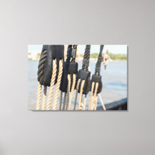 Takelwerk van een schip canvas afdruk