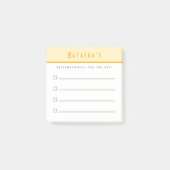 takenlijst, bevestigingschecklist gele rand post-it® notes (Voorkant)
