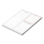 Takenlijst Dry Erase Whiteboard & Aangepaste Secti Notitieblok (Gedraaid)