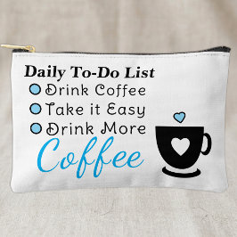 Takenlijst koffieliefhebbers wit blauw etui