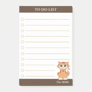 Takenlijst & Mooie Tabby Kat Post-it® Notes