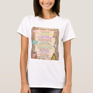 takenlijst van tijdreizigers t-shirt