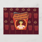 Takeout Diva Houseechtgenote Gezegde Briefkaart (Voorkant)