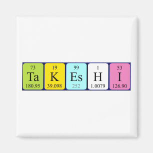 Takeshi periodieke tabelnaam magnet magneet
