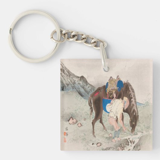 Takeuchi Seiho: Seihō jūni Fuji, PL.06 (1894) Sleutelhanger (voorkant)