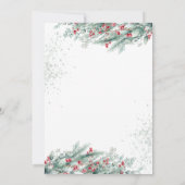 takken bessen, glas, zakelijke kerst kaart (Achterkant)