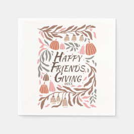 Takken, bladeren en pompoenen herfst Friendsgiving Servet
