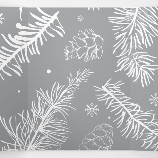 Takken en dennenboom 4 drieluik wenskaart (Binnenkant midden)