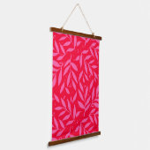 takken - roze en rood hangend wandkleed (Gebogen)