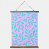 takken - turquoise en violet hangend wandkleed (Voorkant)