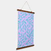 takken - turquoise en violet hangend wandkleed (Gebogen)